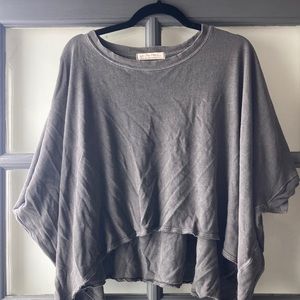 Free People Gray Tee
